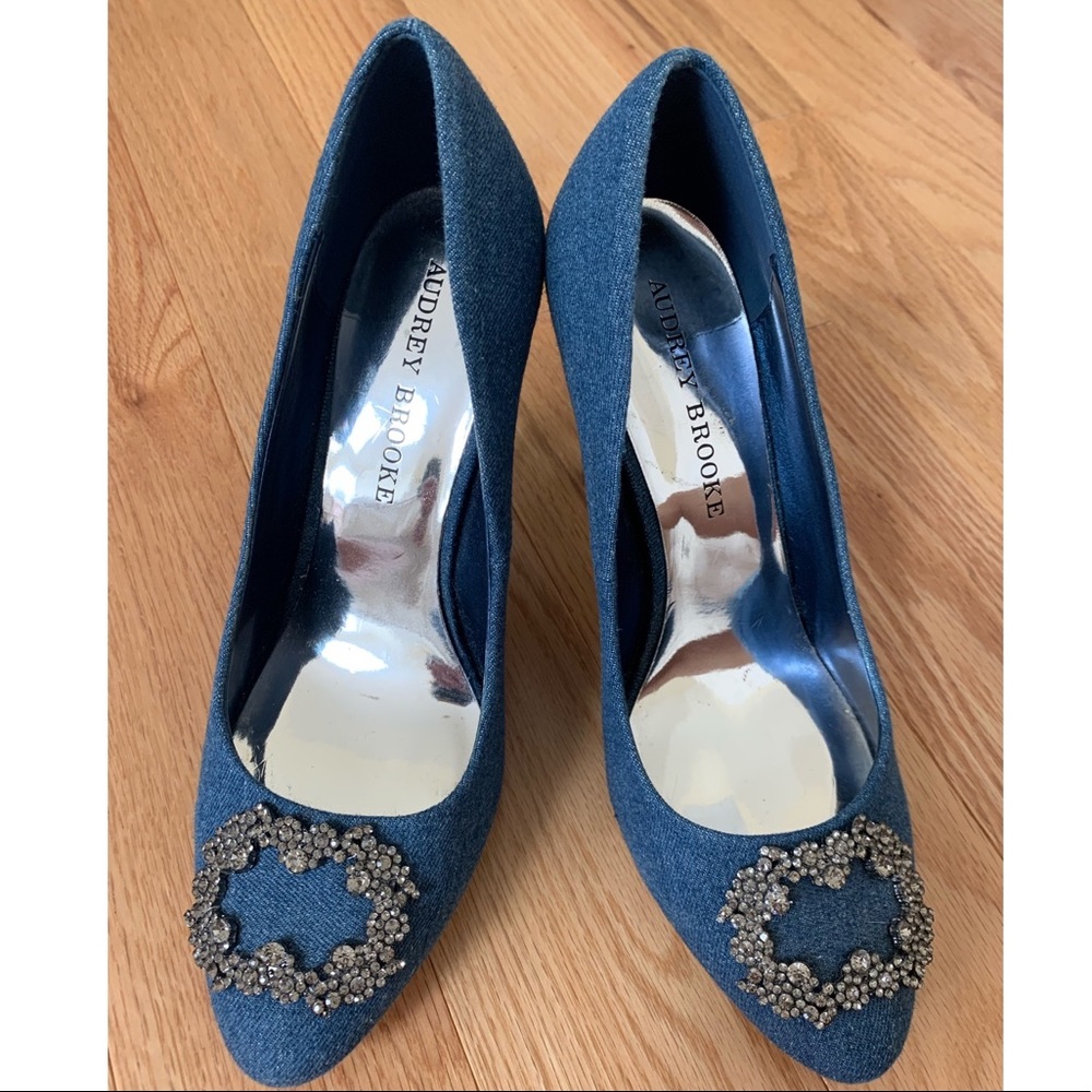 Audrey Brooke Denim Pumps (Manolo inspired)